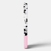 Dalmatische Print met Roze Aangepaste Naam Case-Mate iPhone Case (Achterkant / Links)