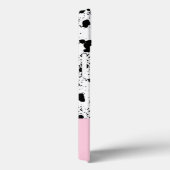 Dalmatische Print met Roze Aangepaste Naam Case-Mate iPhone Case (Achterkant / Rechts)