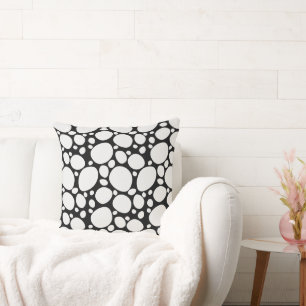 Dalmatische print zwart-wit patroon kussen