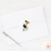 Dalmatische pupil met vlinder ronde sticker (Envelop)