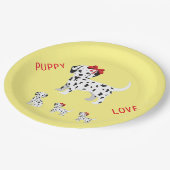 Dalmatische puppies borden op papier. papieren bordje (Gekanteld)