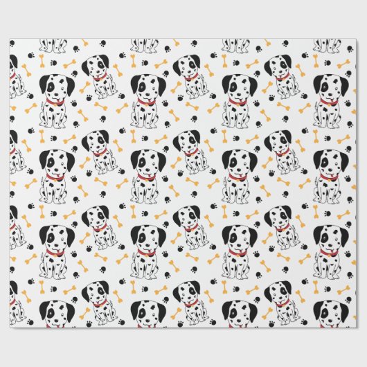 Dalmatische Puppies Cadeaupapier (Vlak)