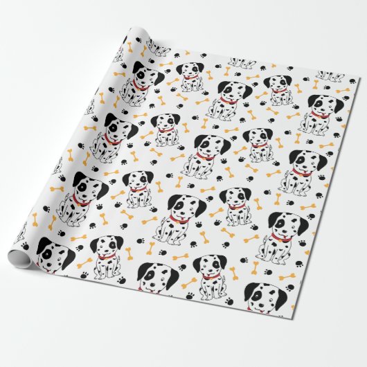 Dalmatische Puppies Cadeaupapier (Uitgerold)