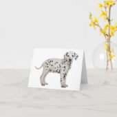 Dalmatische Puppies Hond Hallo Dank Je Wel Liefde, Kaart (Gele Bloem)