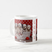Dalmatische Puppies in de Mok van mandkoffie (Voorkant links)