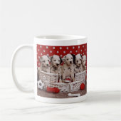 Dalmatische Puppies in de Mok van mandkoffie (Links)