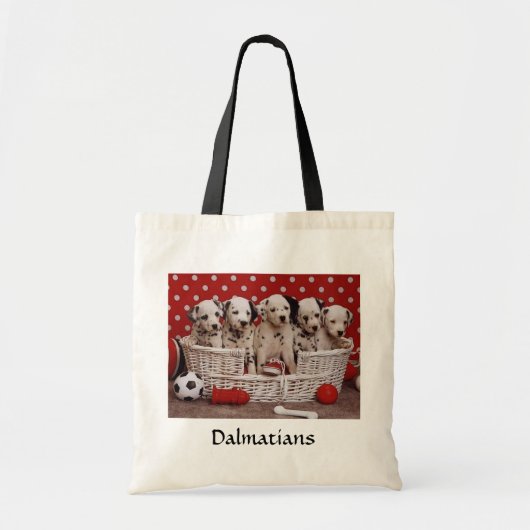 Dalmatische Puppies in een mandaatbudgettaire Canv Tote Bag (Voorkant)
