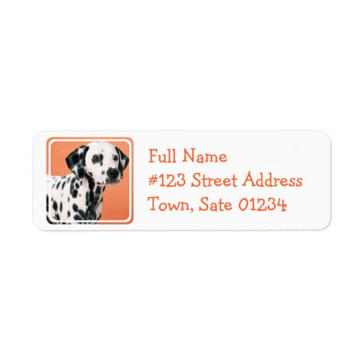 Dalmatische Puppies Mailing Label (Voorkant)