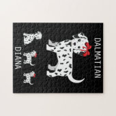 Dalmatische puppies puzzel met een persoonlijke na (Horizontaal)
