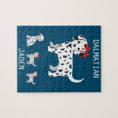 Dalmatische puppies puzzel met een persoonlijke na legpuzzel (Horizontaal)