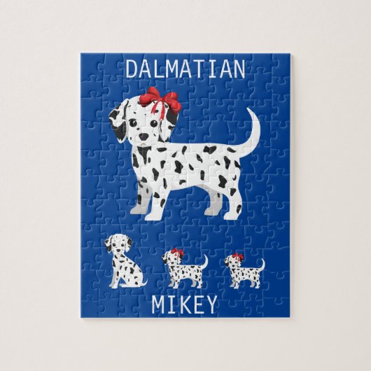 Dalmatische puppies puzzel met een persoonlijke na legpuzzel (Verticaal)