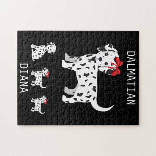 Dalmatische puppies puzzel met een persoonlijke na legpuzzel (Horizontaal)