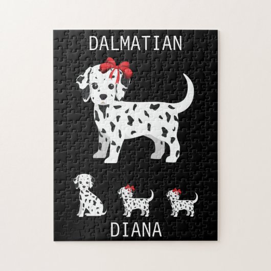 Dalmatische puppies puzzel met een persoonlijke na legpuzzel (Verticaal)