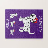 Dalmatische puppies puzzel met een persoonlijke na legpuzzel (Horizontaal)