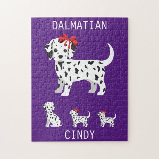 Dalmatische puppies puzzel met een persoonlijke na legpuzzel (Verticaal)