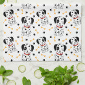 Dalmatische Puppies Theedoek (Gevouwen)