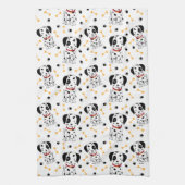 Dalmatische Puppies Theedoek (Verticaal)