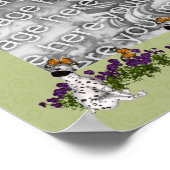 Dalmatische Puppy Butterflies Lijst Uw foto toevoe Poster (Hoek)