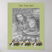 Dalmatische Puppy Butterflies Lijst Uw foto toevoe Poster (Voorkant)