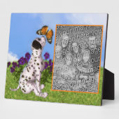 Dalmatische Puppy Butterfly Art Voeg je eigen foto Fotoplaat (Zijkant)