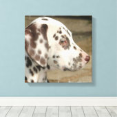 Dalmatische Puppy Canvas Print (Insitu (Houten vloer))