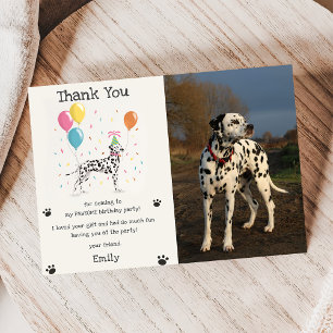 Dalmatische Puppy Dog Verjaardag Dank u Kaart Foto