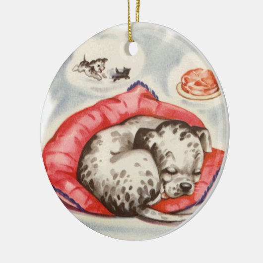 Dalmatische Puppy Dromen Keramisch Ornament (Links)