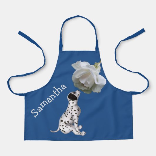 Dalmatische puppy en Roos op maat Schort (Voorkant)