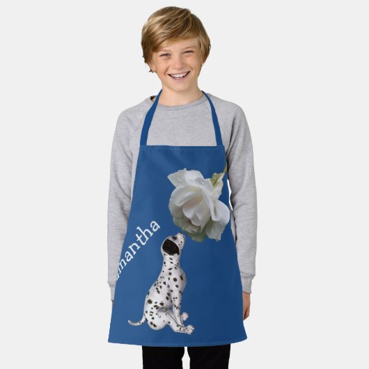 Dalmatische puppy en Roos op maat Schort (Gedragen)