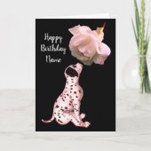 Dalmatische puppy en Roos personaliseren de Kaart  (Voorkant)