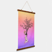 Dalmatische puppy en vlinder hangend wandkleed (Gebogen)