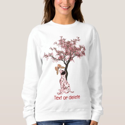 Dalmatische puppy en vlinder op maat trui (Voorkant)