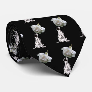 Dalmatische puppy en White Rose Animal Stropdas