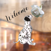 Dalmatische puppy en White Rose Welkom Raamsticker (Vel 2)