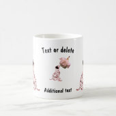 Dalmatische puppy en witte roze gepersonaliseerd koffiemok (Center)
