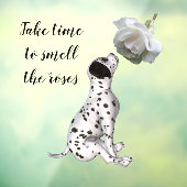 Dalmatische puppy en witte roze Inspirerend Raamsticker (Vel 3)