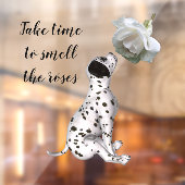 Dalmatische puppy en witte roze Inspirerend Raamsticker (Vel 2)