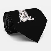 Dalmatische puppy en witte roze stropdas (Opgerold)