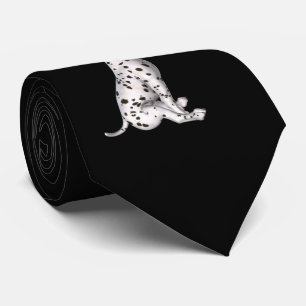 Dalmatische puppy en witte roze stropdas