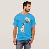 Dalmatische puppy en witte roze t-shirt (Voorkant volledig)