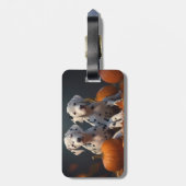 Dalmatische Puppy Herfst Delight Pompoen Bagagelabel (Achterkant verticaal)