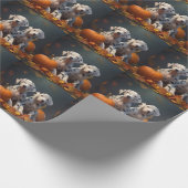 Dalmatische Puppy Herfst Delight Pompoen Cadeaupapier (Hoek)