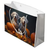 Dalmatische Puppy Herfst Delight Pompoen Groot Cadeauzakje (Achterkant Gekanteld)