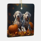 Dalmatische Puppy Herfst Delight Pompoen Keramisch Ornament (Rechts)