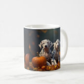 Dalmatische Puppy Herfst Delight Pompoen Koffiemok (Voorkant rechts)