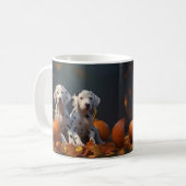 Dalmatische Puppy Herfst Delight Pompoen Koffiemok (Voorkant links)