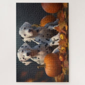 Dalmatische Puppy Herfst Delight Pompoen Legpuzzel (Verticaal)
