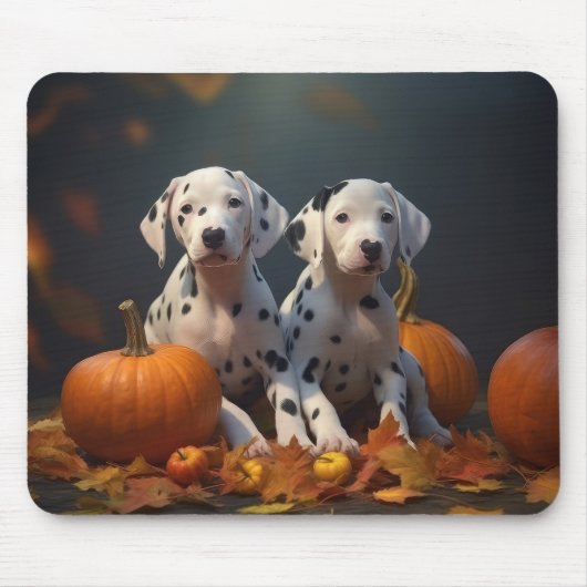Dalmatische Puppy Herfst Delight Pompoen Muismat (Voorkant)