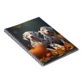 Dalmatische Puppy Herfst Delight Pompoen Notitieboek (Rechterzijde)