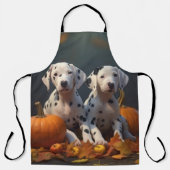 Dalmatische Puppy Herfst Delight Pompoen Schort (Voorkant)